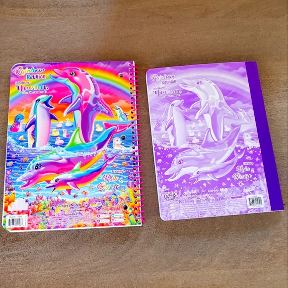 Lisa frank notebook set spiral and composition NEW retro glitter - Picture 4 of 8